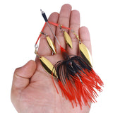 HERCULES Spinner Bait Jig with 4 Willow Leaf Sequins Fishing Lure