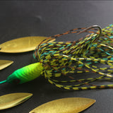 HERCULES Spinner Bait Jig with 4 Willow Leaf Sequins Fishing Lure