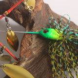 HERCULES Spinner Bait Jig with 4 Willow Leaf Sequins Fishing Lure