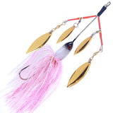 HERCULES Spinner Bait Jig with 4 Willow Leaf Sequins Fishing Lure