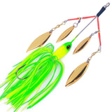 HERCULES Spinner Bait Jig with 4 Willow Leaf Sequins Fishing Lure