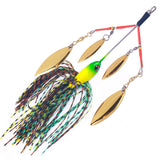 HERCULES Spinner Bait Jig with 4 Willow Leaf Sequins Fishing Lure