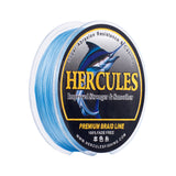 HERCULES Angelschnur, blau, verblasst nicht, 4 Stränge, 6LB-100LB, geflochtene PE-Angelschnur