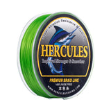 Ligne de pêche tressée PE HERCULES, ligne de pêche fluorescente verte sans décoloration, 8 brins de 10lb - 120lb