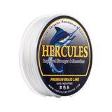 HERCULES Weiße, lichtbeständige Angelschnur, 8 Stränge, 4,5–50,6 kg, geflochtene PE-Angelschnur