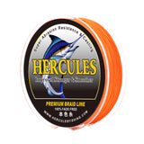 HERCULES Orange verblassende Angelschnur, 4 Stränge, 6LB-100LB, geflochtene PE-Angelschnur