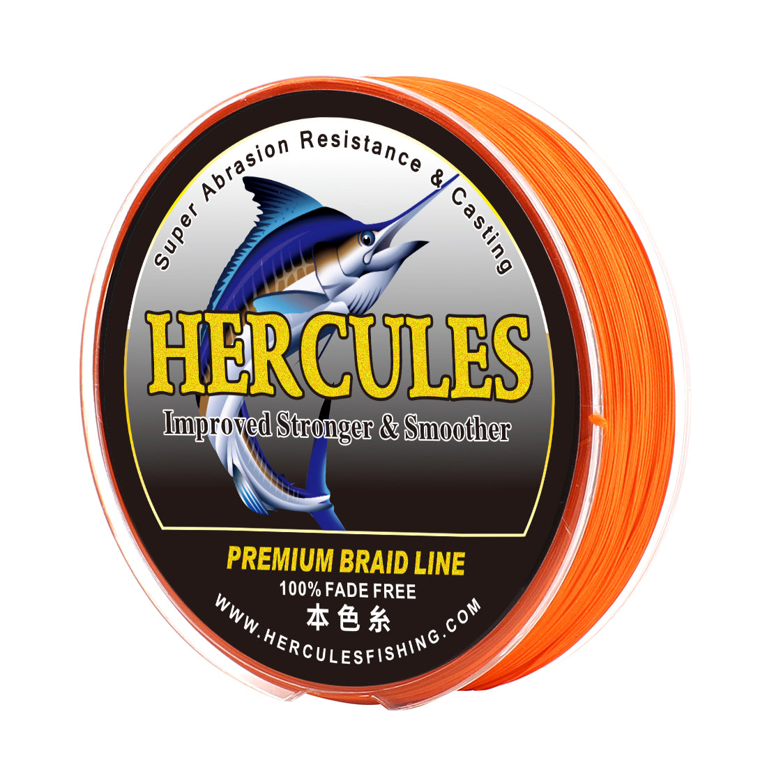 HERCULES Orange Fade Free Fishing Line 8 Strands 10LB-120LB PE