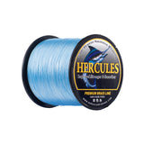Línea de pesca HERCULES Azul que no se decolora, línea de pesca trenzada de PE de 8 hebras, 10LB-120LB