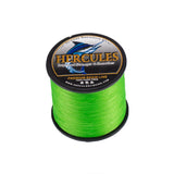 Ligne de pêche tressée PE HERCULES, ligne de pêche verte fluorescente sans décoloration, 4 brins de 6lb - 100lb