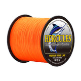 Ligne de pêche tressée PE HERCULES Orange sans décoloration, 4 brins de 6lb - 100lb