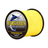 HERCULES Gelbe, lichtbeständige Angelschnur, 8 Stränge, 4,5–50,6 kg, geflochtene PE-Angelschnur