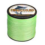 HERCULES Fluorescent Green 12 Strands 10lb-420lb PE Braided Fishing Line 100M-2000M