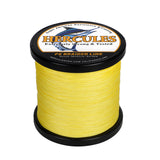 HERCULES Yellow 12 Strands 10lb-420lb PE Braided Fishing Line 100M-2000M