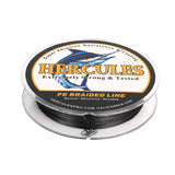 HERCULES Black 12 Strands 10lb-420lb PE Braided Fishing Line 100M-2000M