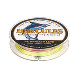 HERCULES Multicolor 12 Strands 10lb-420lb PE Braided Fishing Line 100M-2000M