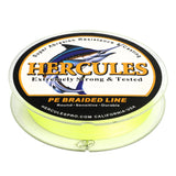 HERCULES Fluorescent Yellow Braided Fishing Line
