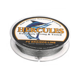 HERCULES Grey 12 Strands 10lb-420lb PE Braided Fishing Line 100M-2000M