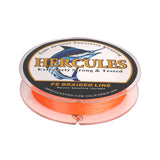 HERCULES Orange 12 Strands 10lb-420lb PE Braided Fishing Line 100M-2000M