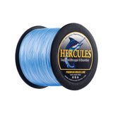 Ligne de pêche tressée PE HERCULES bleu sans décoloration, 4 brins de 6lb - 100lb