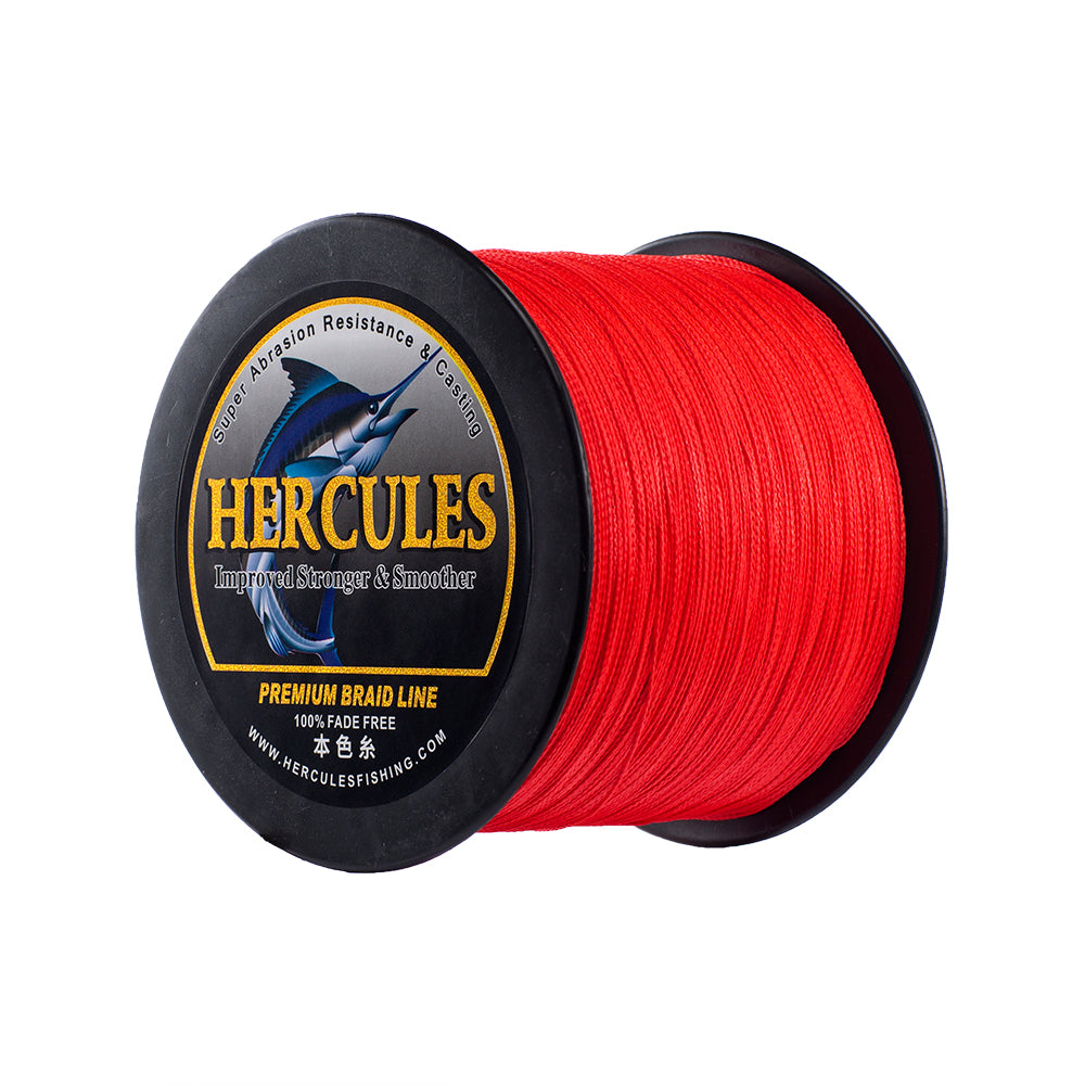 HERCULES Braided Fishing Line, Not Fade, 109-2187 Yards PE Lines, 4 Strands  Multifilament Fish line, 6lb - 100lb Test for Saltwater and Freshwater