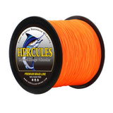 Ligne de pêche tressée PE HERCULES Orange sans décoloration, 8 brins de 10lb - 120lb