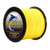 Línea de pesca HERCULES, Amarilla, sin decoloración, 8 hebras, 10LB-120LB, línea de pesca trenzada de PE