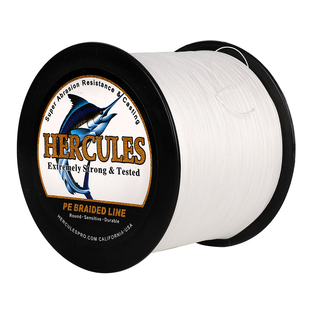 500M 547Yds White 10lb-420lb HERCULES PE Braided Fishing Line 12 Stran HERCULES Fishing 500M 547Yds White 10lb-420lb HERCULES PE Braided Fishing Line 12 Stran HERCULES Fishing