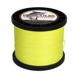 HERCULES Fluorescent Yellow 12 Strands 10lb-420lb PE Braided Fishing Line 100M-2000M