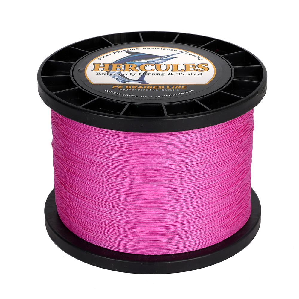 1000M 1094Yds Pink 10lb-420lb HERCULES PE Braided Fishing Line 12