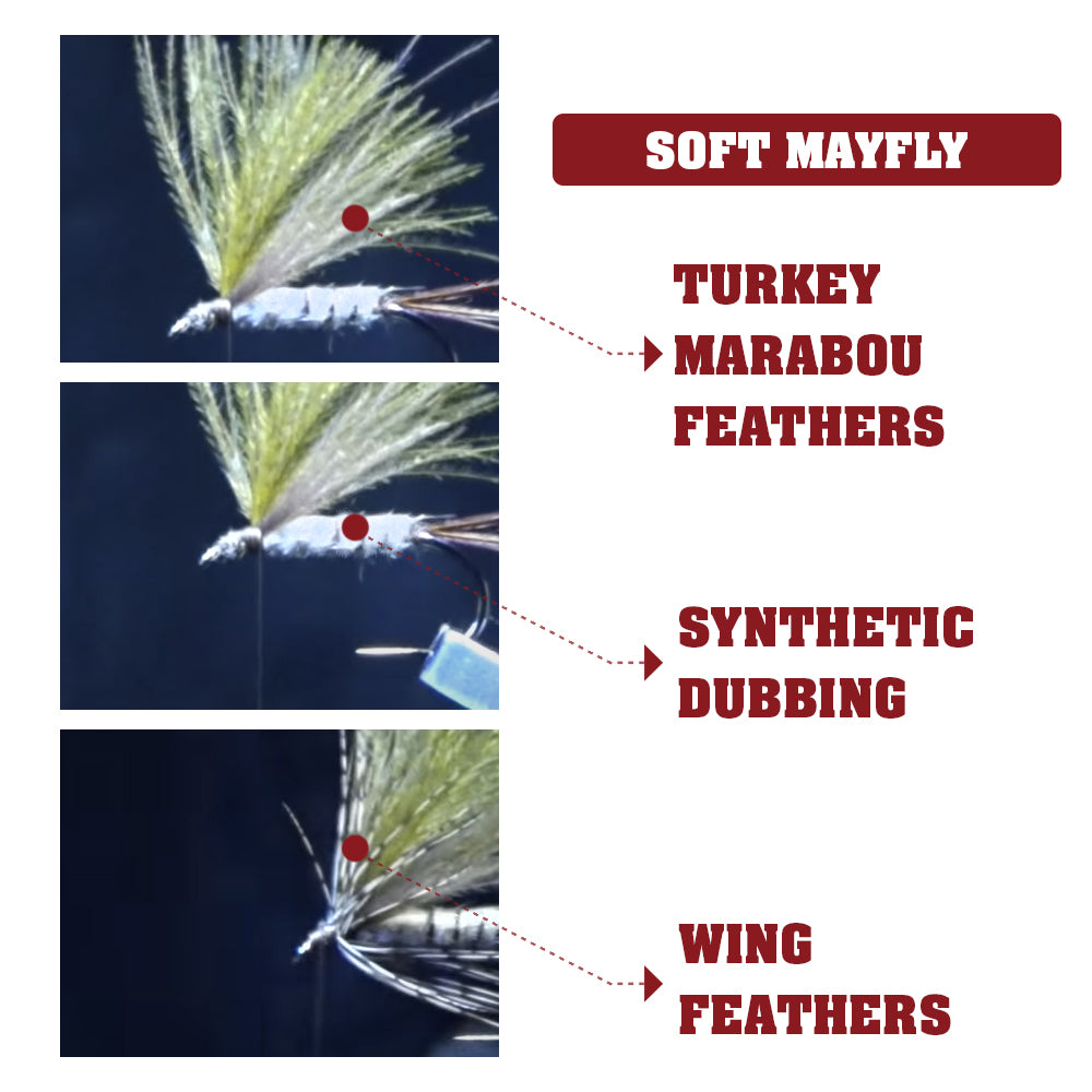 Fly Tying Material Set Feather and Dubbing Starter Kit