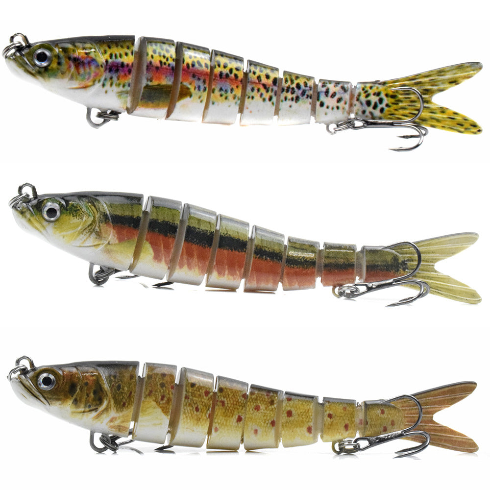 thumbnail image 2 of 14-Pack Multi-Jointed 7-Segment Fishing Lures – Bionic Swimbait For Bass, Trout & Salmon – 9.7cm 14.5g 2 of 6